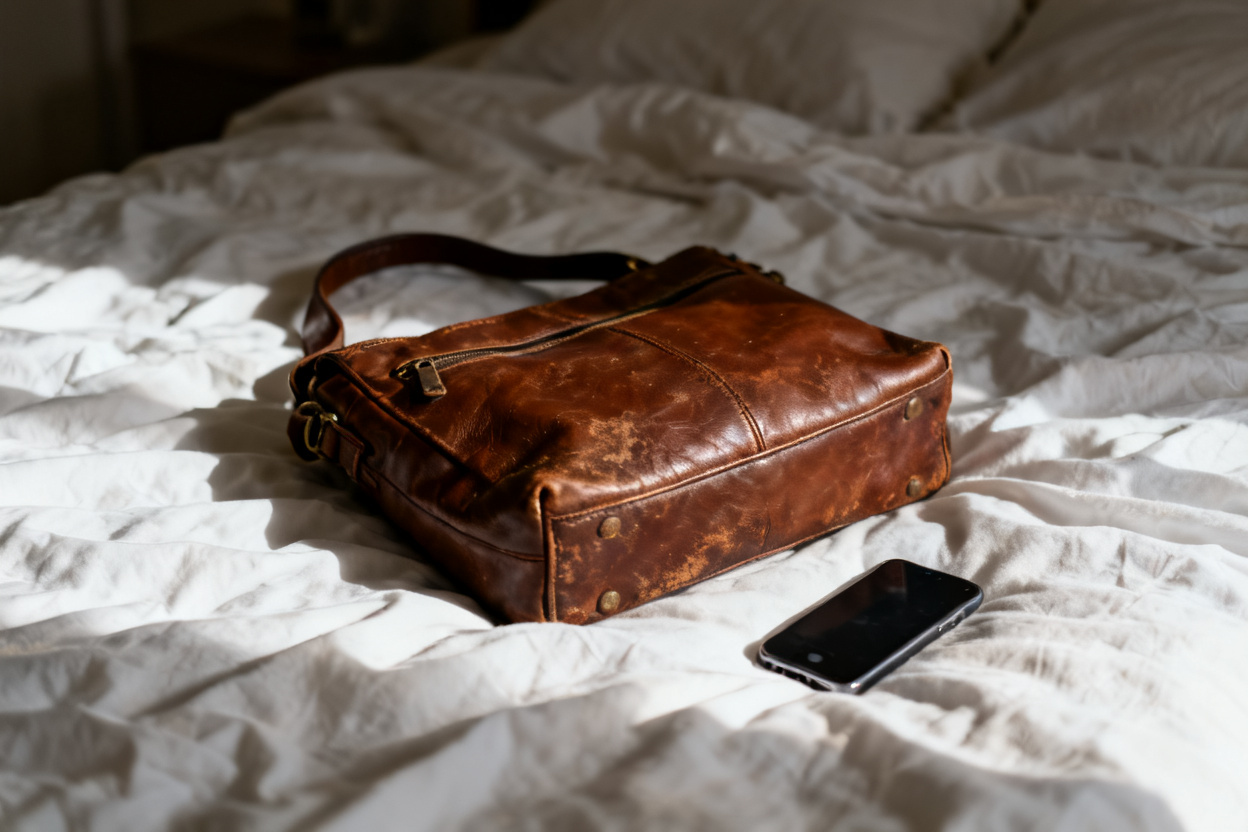 Handbag photo turned into a luxury campaign shot — original photo