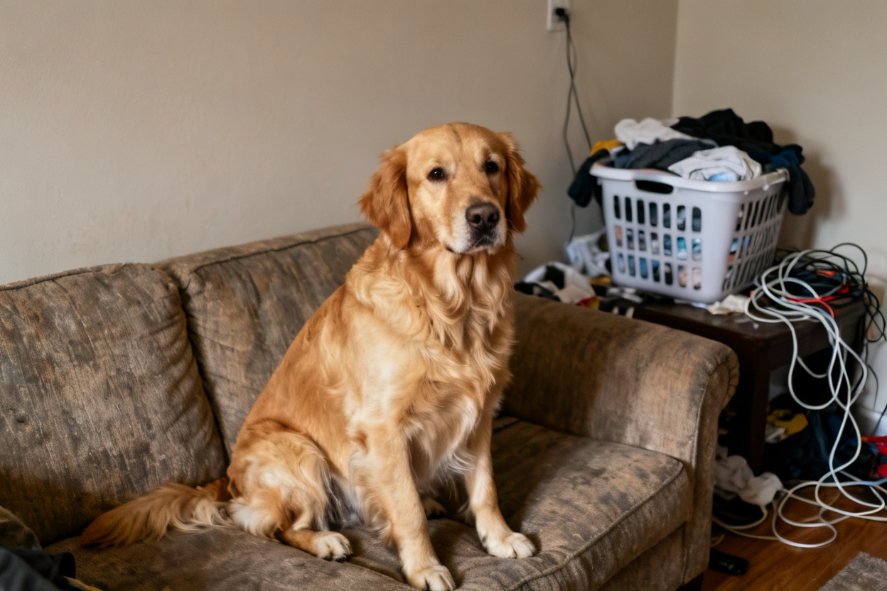 Dog photo edited with AI — original photo